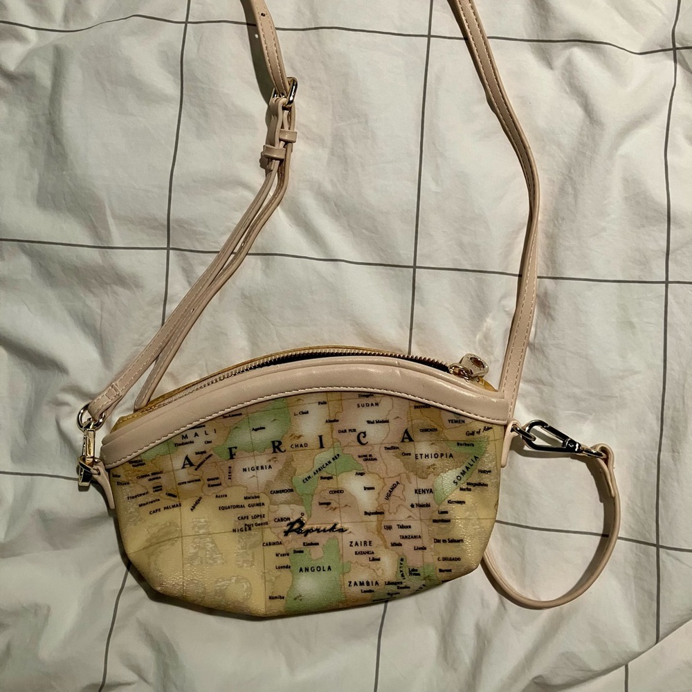 Porter International Mino Crossbody Bag Map Patterned